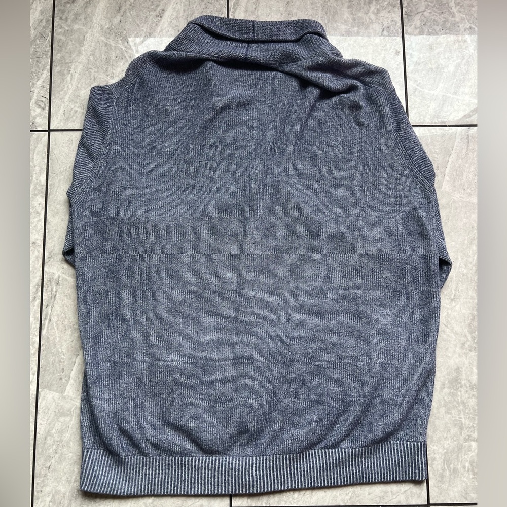 Peter Millar Crown Harbor Shawl Collar Cardigan Mens Indigo Knit Designer XL - Picture 4 of 8
